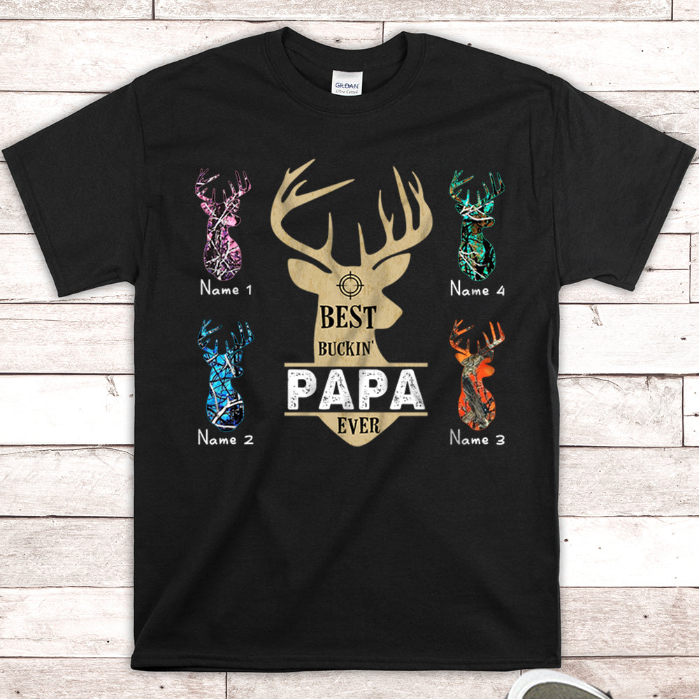 Best Buckin' Grandpa Ever, Hunting Grandpa, Personalized Shirt for Papa, Grandpa, PopPop, DO99, HN98