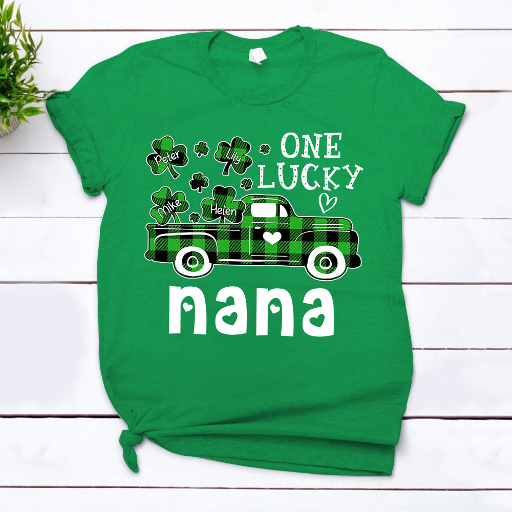 Custom One Lucky Nana Shirts, St Patricks Day Shirts - DO99