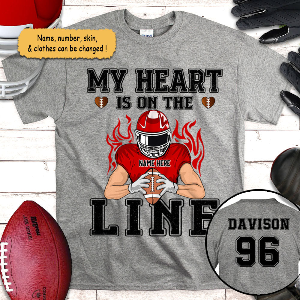 My Heart Is On The Line Personalized Shirts, UOND