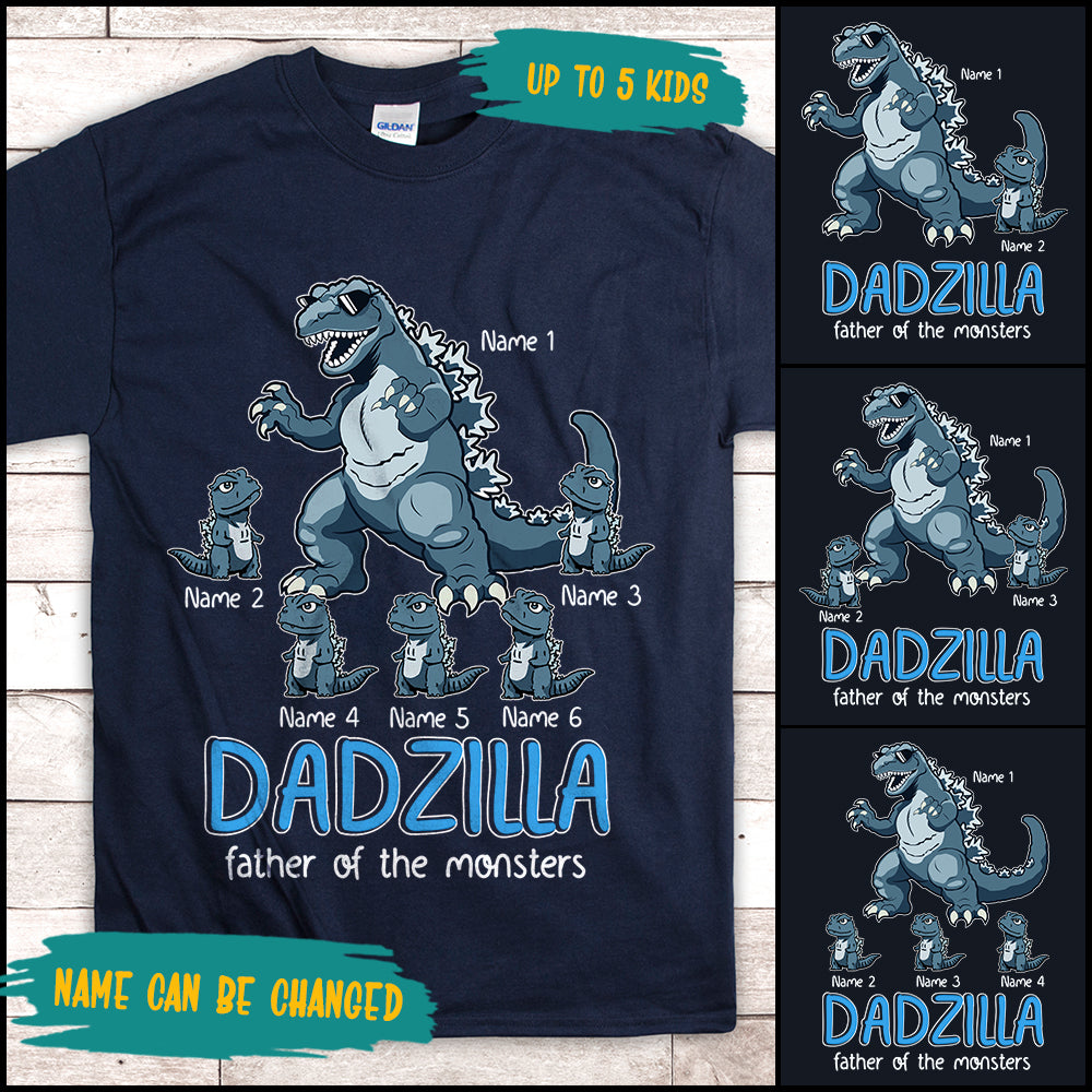 Dadzilla Father Of The Monsters Personalized Shirt, PHTS