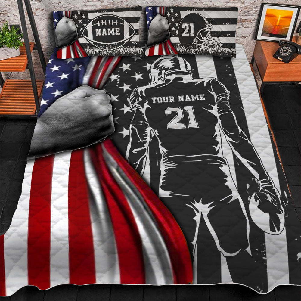 Personalized Quilt/Quilt Bed Set Would Make A Wonderful Gift For Football Lovers, PHTS