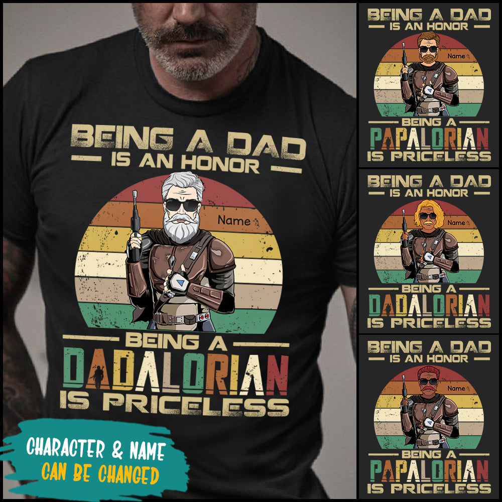 Being A DAD is an honor Being A DADALORIAN/PAPALORIAN is priceless shirts for Dad, Father's day Gifts, HG98, PHTS