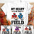 My Heart Is On That Field American Football Player Personalized Shirts, Up To 3 Players, UOND